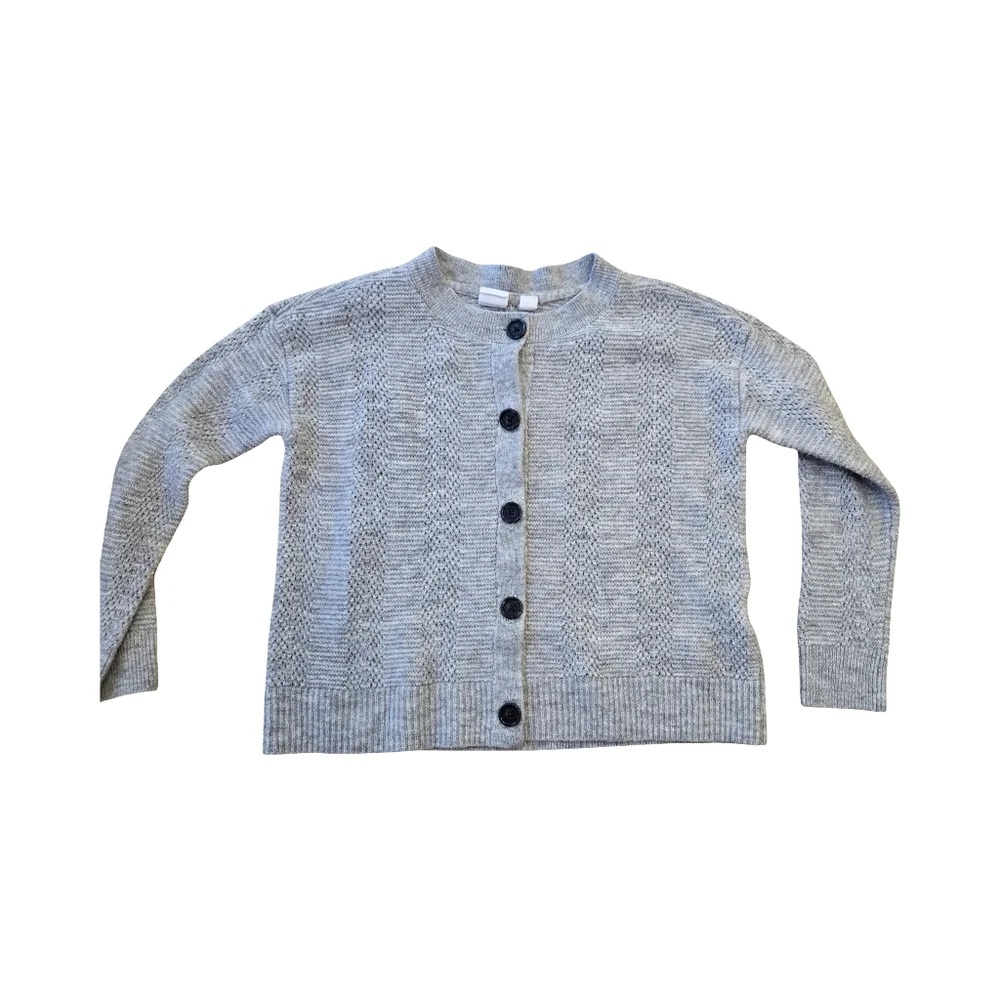 GAP Girls Light Gray Knit Sweater Size: S